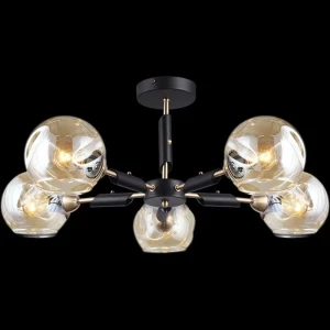 91514269 Люстра на штанге Illumico Il9474-5csq-79 bk ab 5 ламп 10 м² цвет черный STLM-0925651