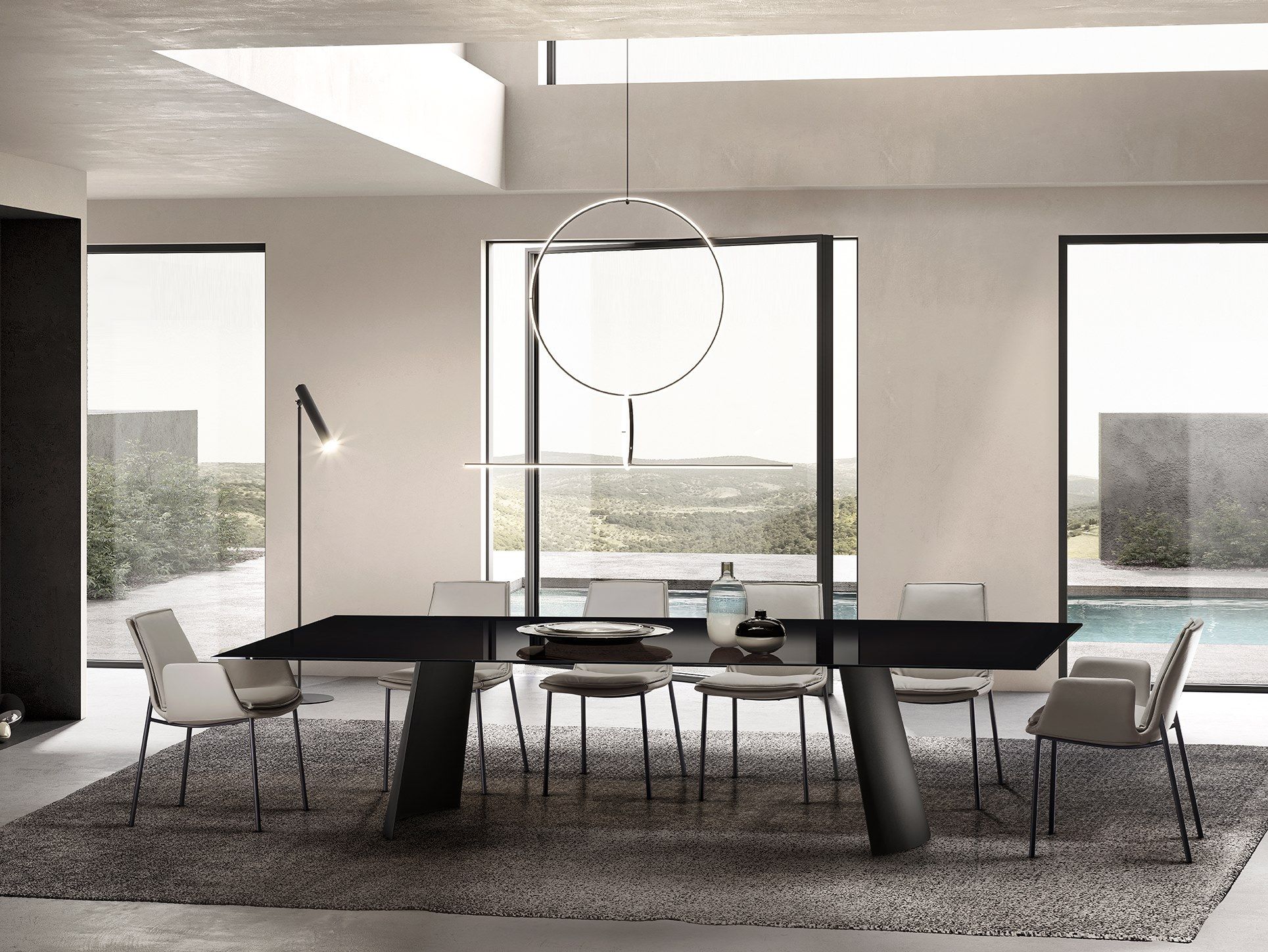 Прямоугольный Хрустальный стол с металлическим основанием EFORMA DORIAN ARCH-00053618 - Вид №1