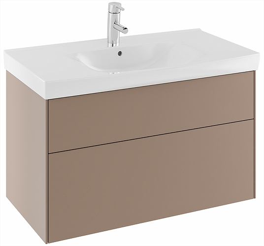 42557 IFO Sense тумба под умывальник с двумя ящиками, W = 900 мм, W1 = 922 мм, глянцевый белый - Вид №11