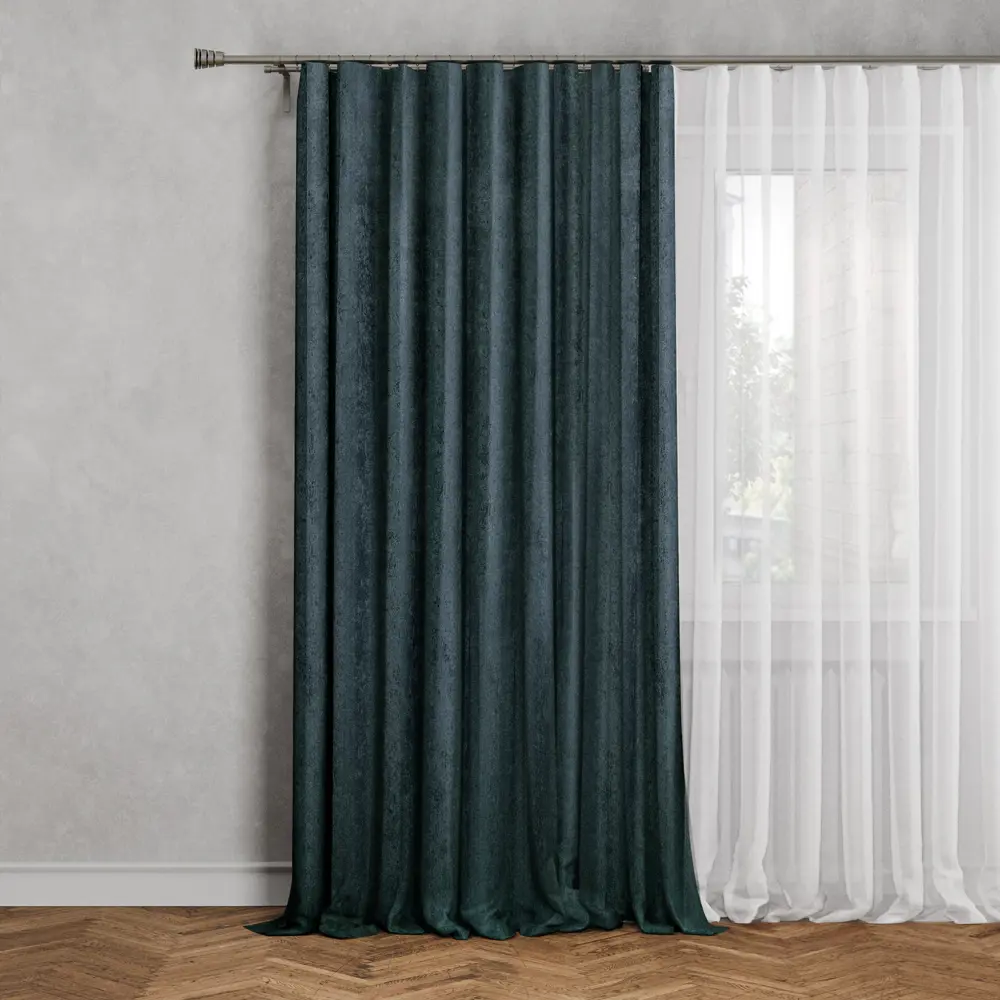 Штора на ленте Lusi 160x280 см цвет сине-серый MIAMOZA STLM-2085074