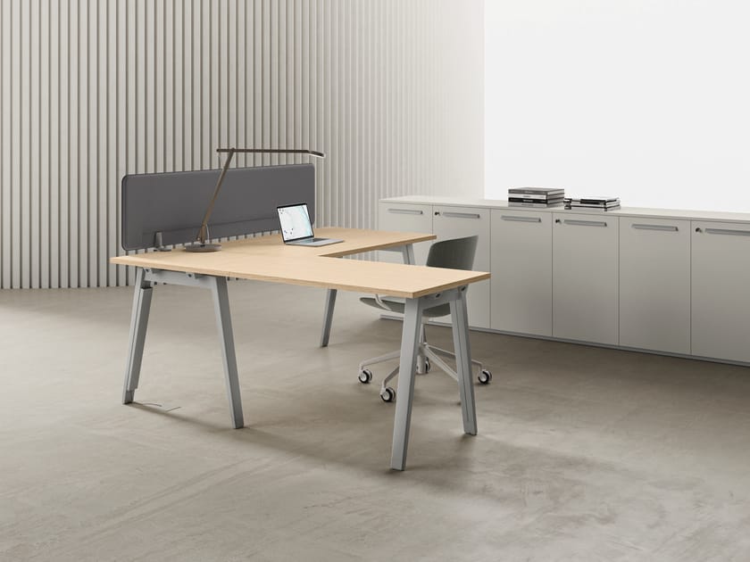 Угловой стол из меламина и металла DVO E-Place ARCH-00126524