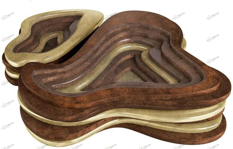 Malabar Деревянный журнальный столик для гостиной Torsion sun-id-1350696