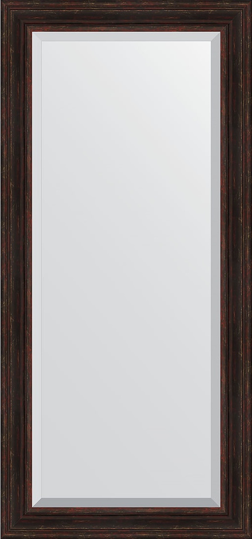 BY 3603 Зеркало с фацетом в багетной раме - темный прованс 99 mm EVOFORM Exclusive
