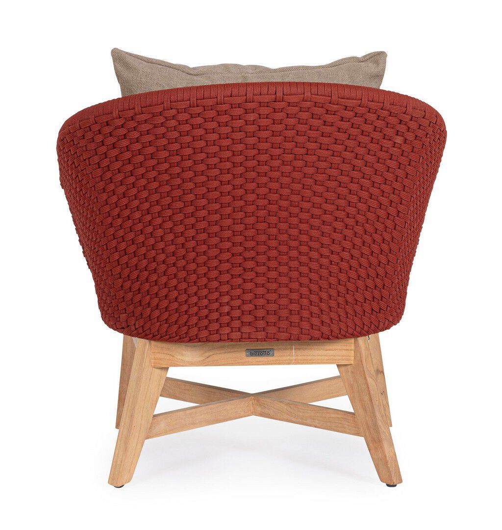 Веревочное и тканевое садовое кресло с подлокотниками BIZZOTTO Coachella ARCH-00029312 - Вид №4