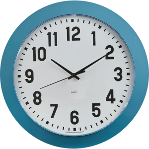 Часы настенные Troykatime Эконом круглые пластик цвет серо-синий бесшумные ø 30.5 см