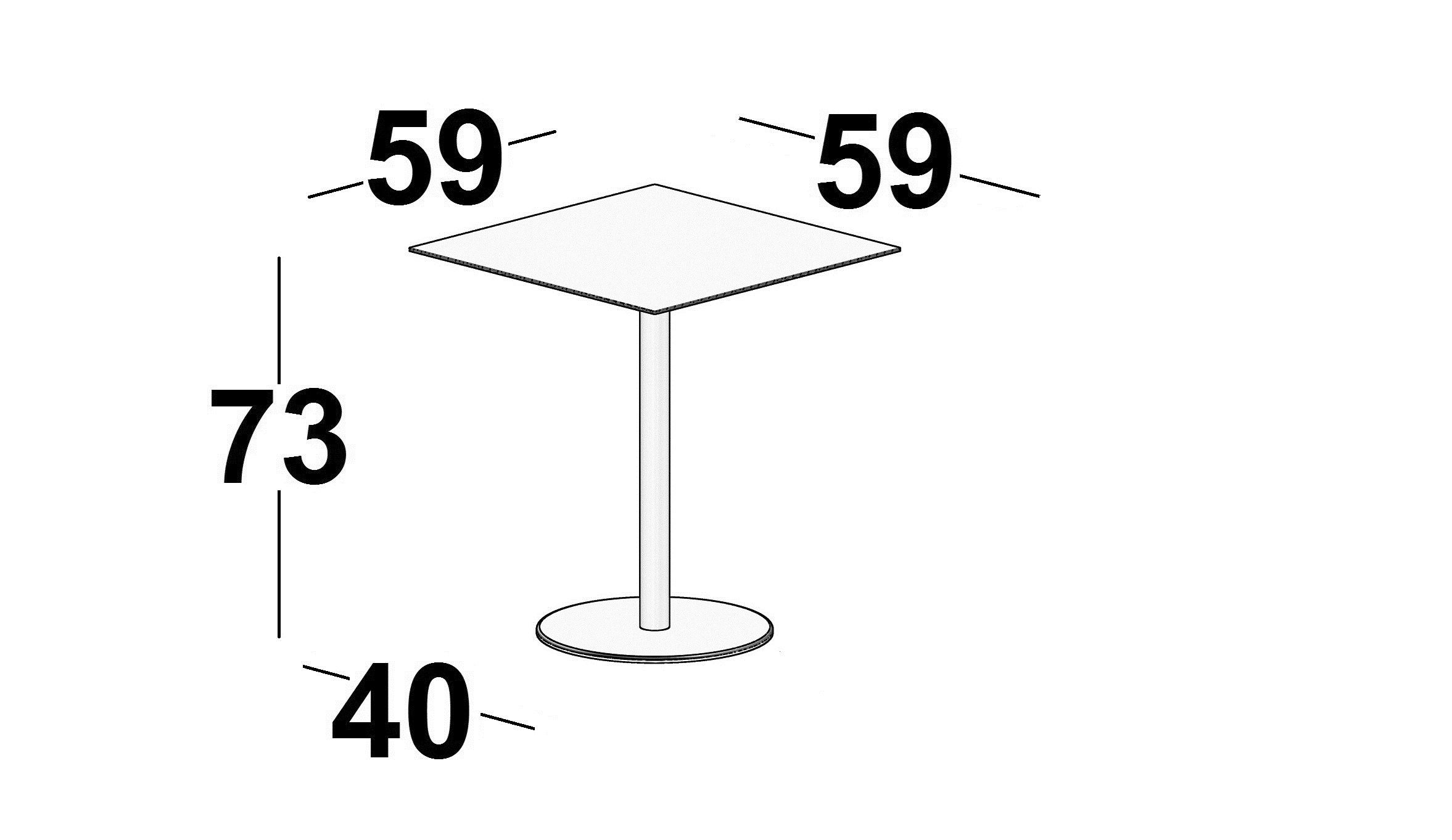 Квадратный стол HPL с основанием для спиц Luxy склеивание ARCH-00022405 - Вид №5