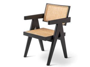 Венский соломенный стул с подлокотниками