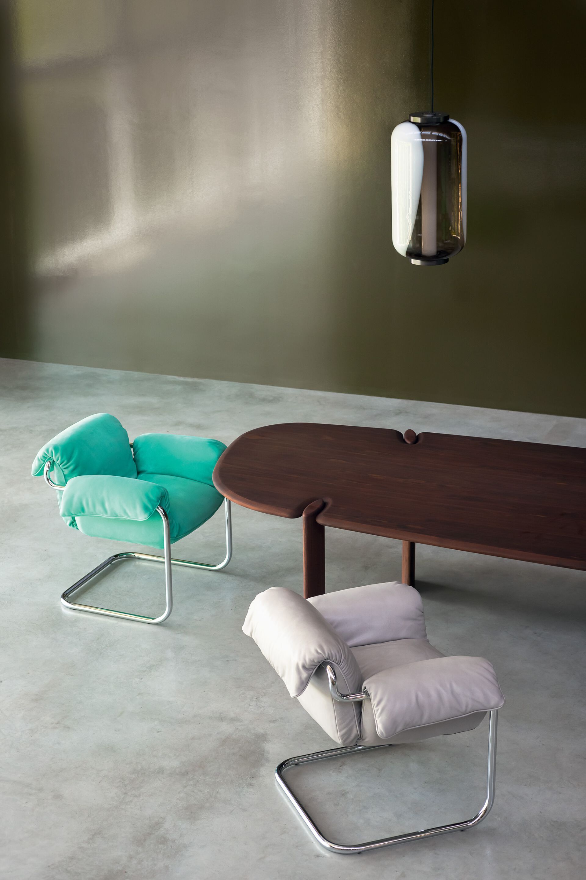 Кожаный консольный стул с подлокотниками Baxter SO FAR ARCH-00047867 - Вид №5