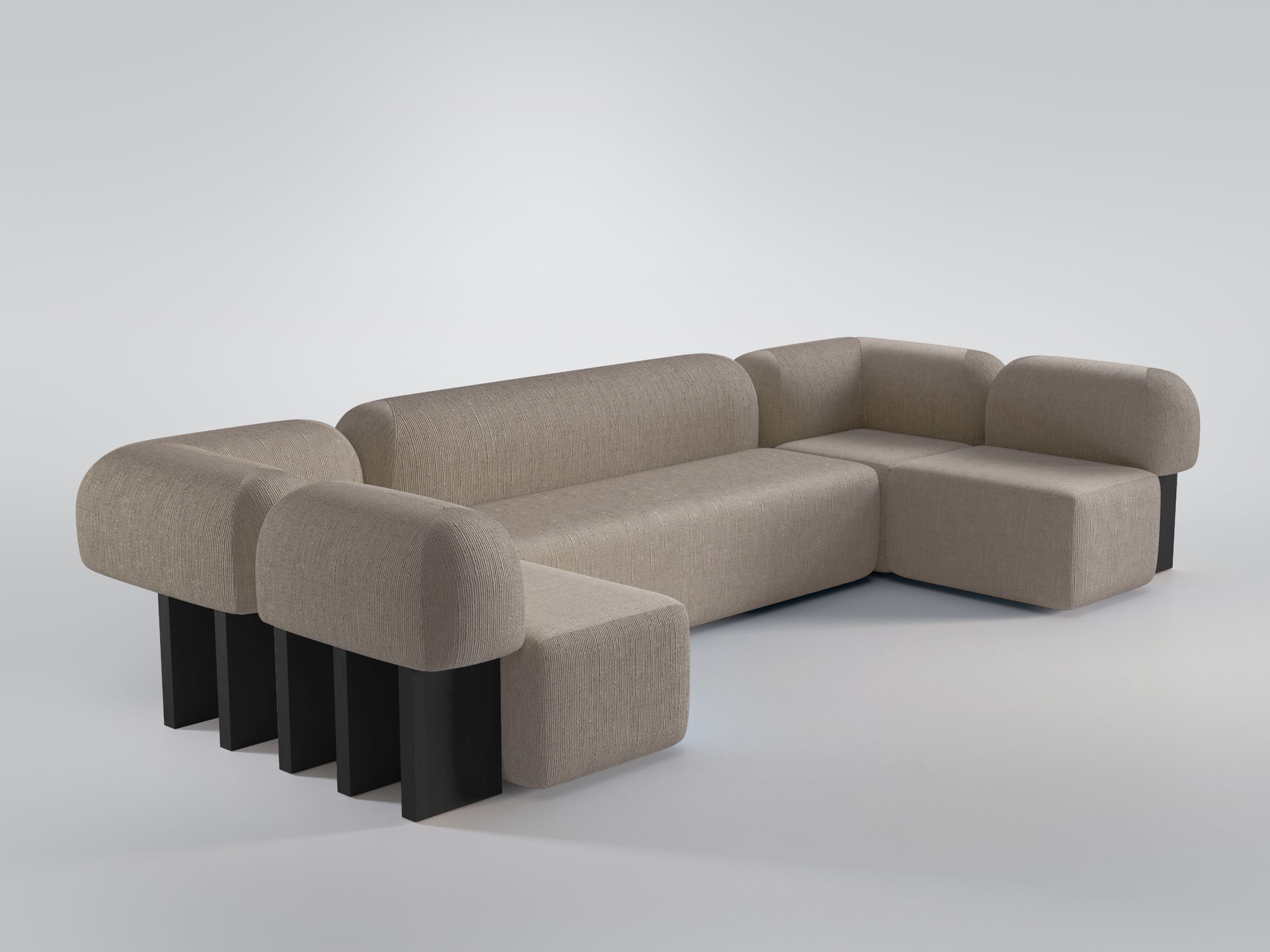 Секционный диван из ткани Secolo Yemeni ARCH-00151378