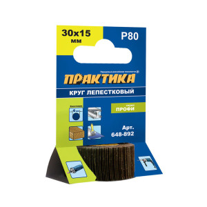 90068216 Круг лепестковый Профи 648-892 30х15 мм P 80 6 мм STLM-0100456 ПРАКТИКА
