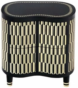 Scarlet Splendour Тумбочка овальная Vanilla noir