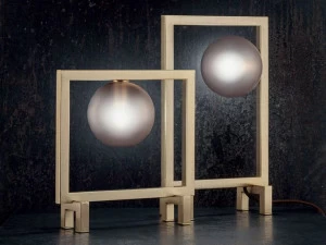 Euroluce Lampadari Настольная лампа из металла и пирекса Rhythm