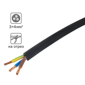 Кабель Tdm Electric КГ 3x4 на отрез ГОСТ