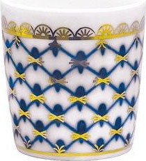 80309 Императорский фарфоровый завод Стопка "Кобальтовая сетка" "Славянская" Фарфор твердый 