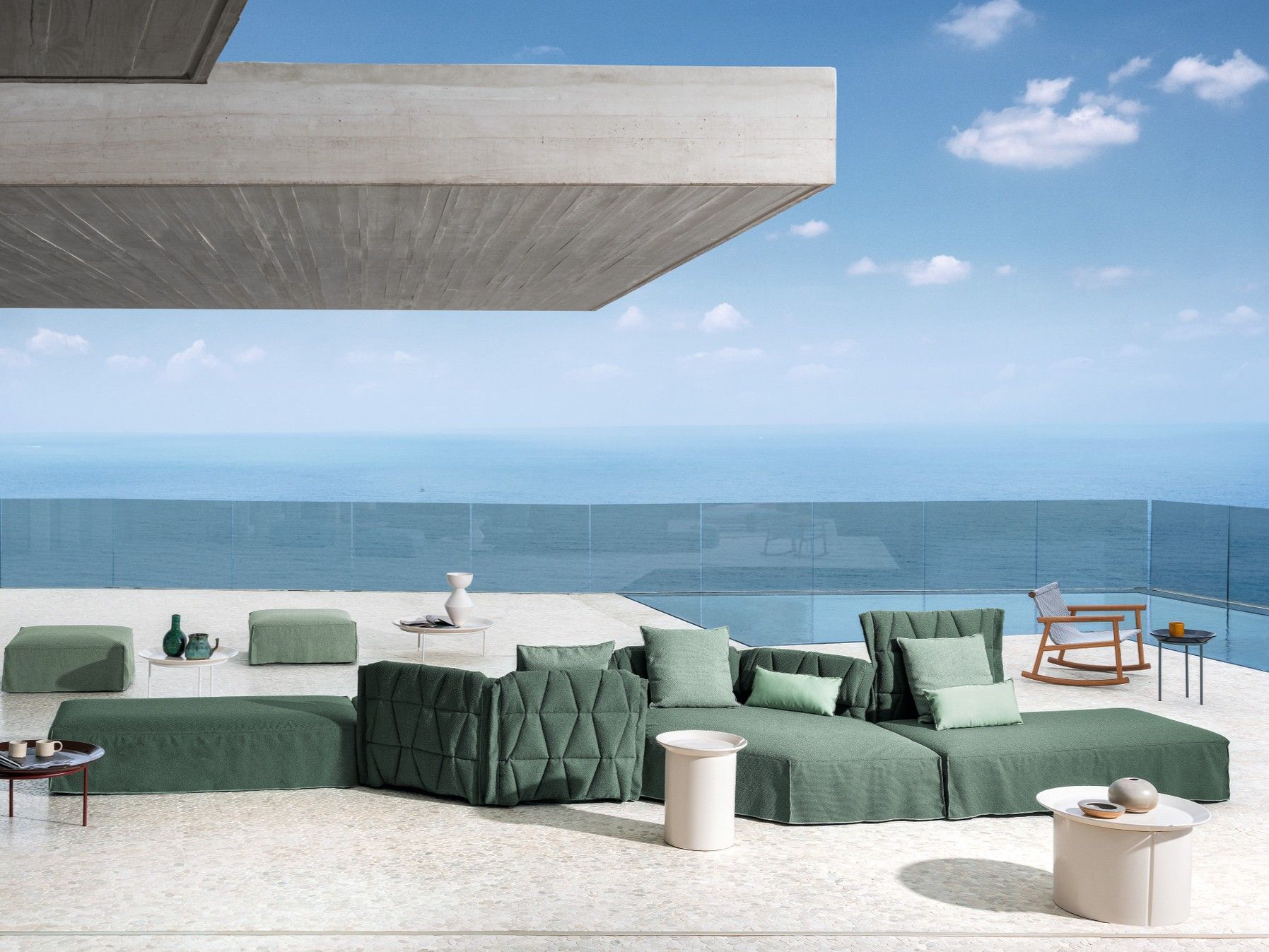 Тканевый модульный садовый диван Gervasoni Gervasoni Outdoor ARCH-00036248