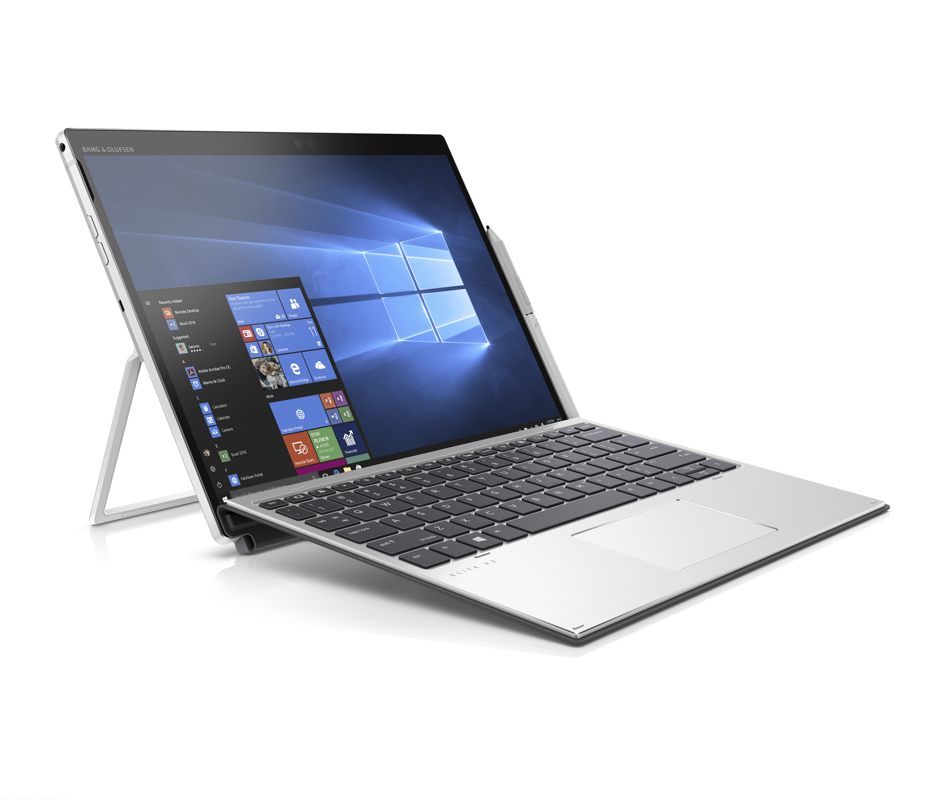 7KP06EA#ACB elite x2 g4 13"(1920x1280)/touch/intel core i5 8265u(1.6ghz)/16384mb/512ssdgb/nodvd/int:intel uhd graphics 620/lte/3g/50whr/war 3y/0.83(1.2)kg/metallic grey/w10pro + pen, 700 nit sure view HP Santreyd  - Вид №2