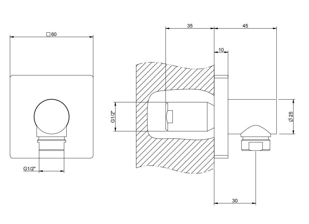Латунь воды на выходе Gessi рельеф ARCH-00116978 - Вид №2