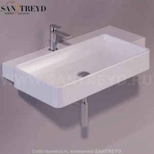 FL02BIANCO Подвесная раковина настенная прямоугольная Simas Flow белая