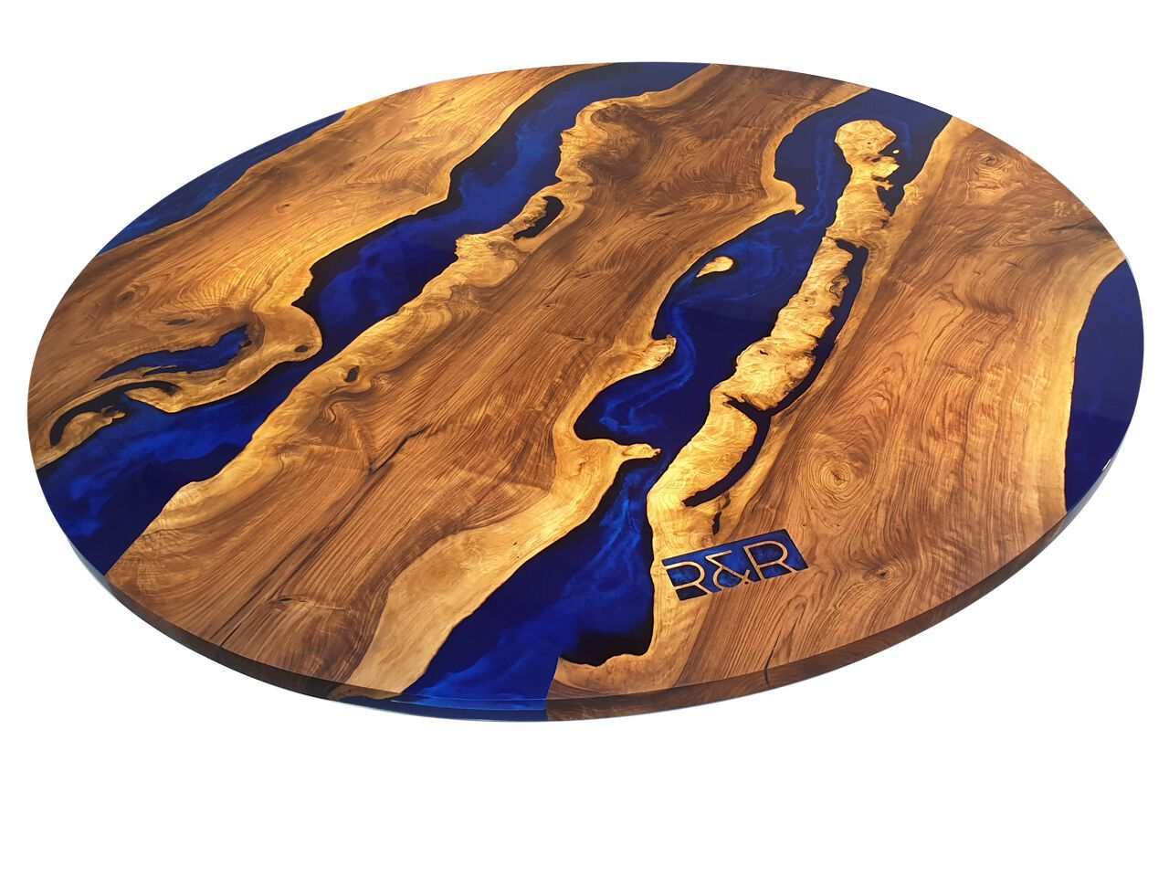 Круглый стол из смолы и орехового дерева Legnor LEG2408775 ARCH-00079192 - Вид №4