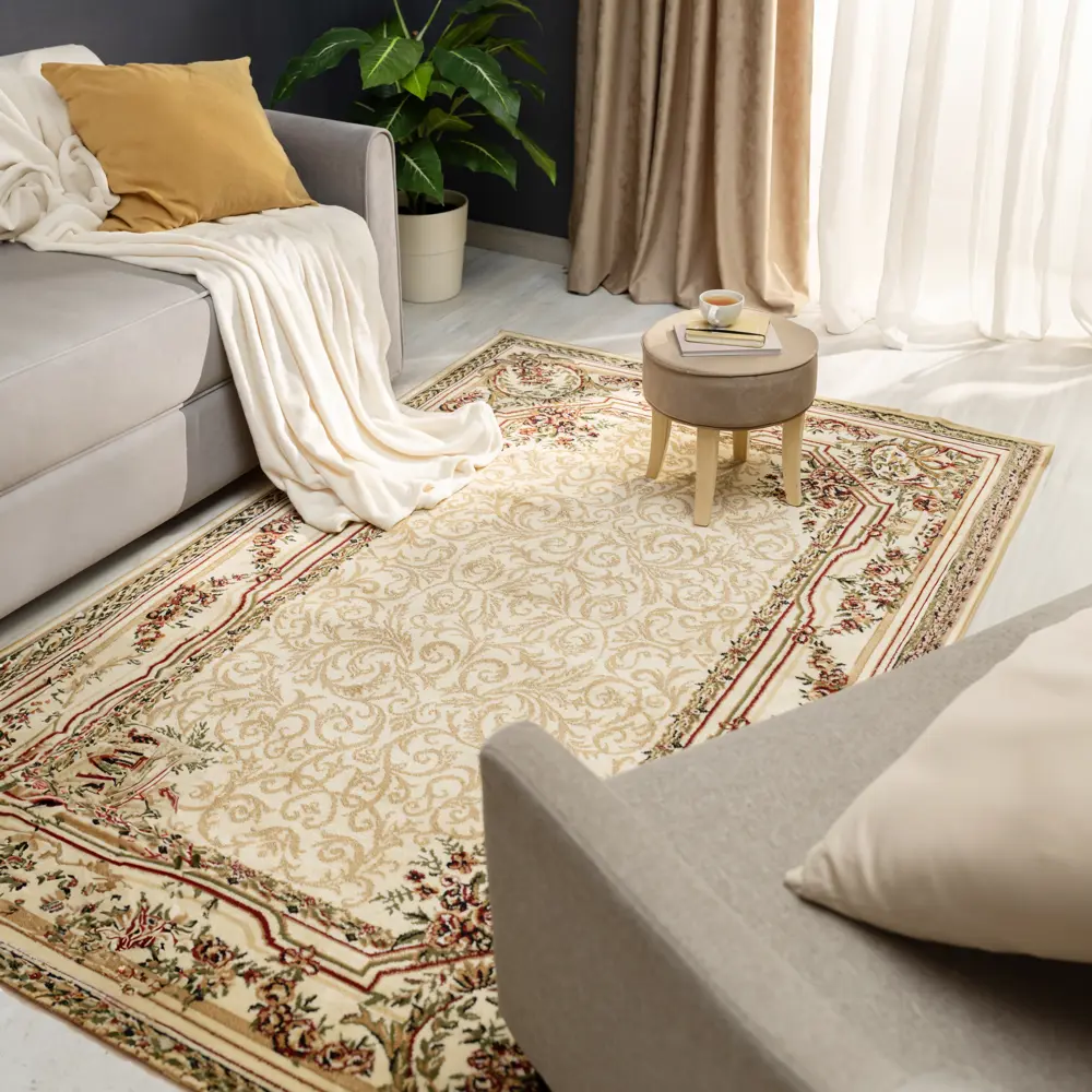 Ковер полипропилен Fortune L008K 60x100 см цвет кремовый 13845678 STLM-2094032 MERINOS 