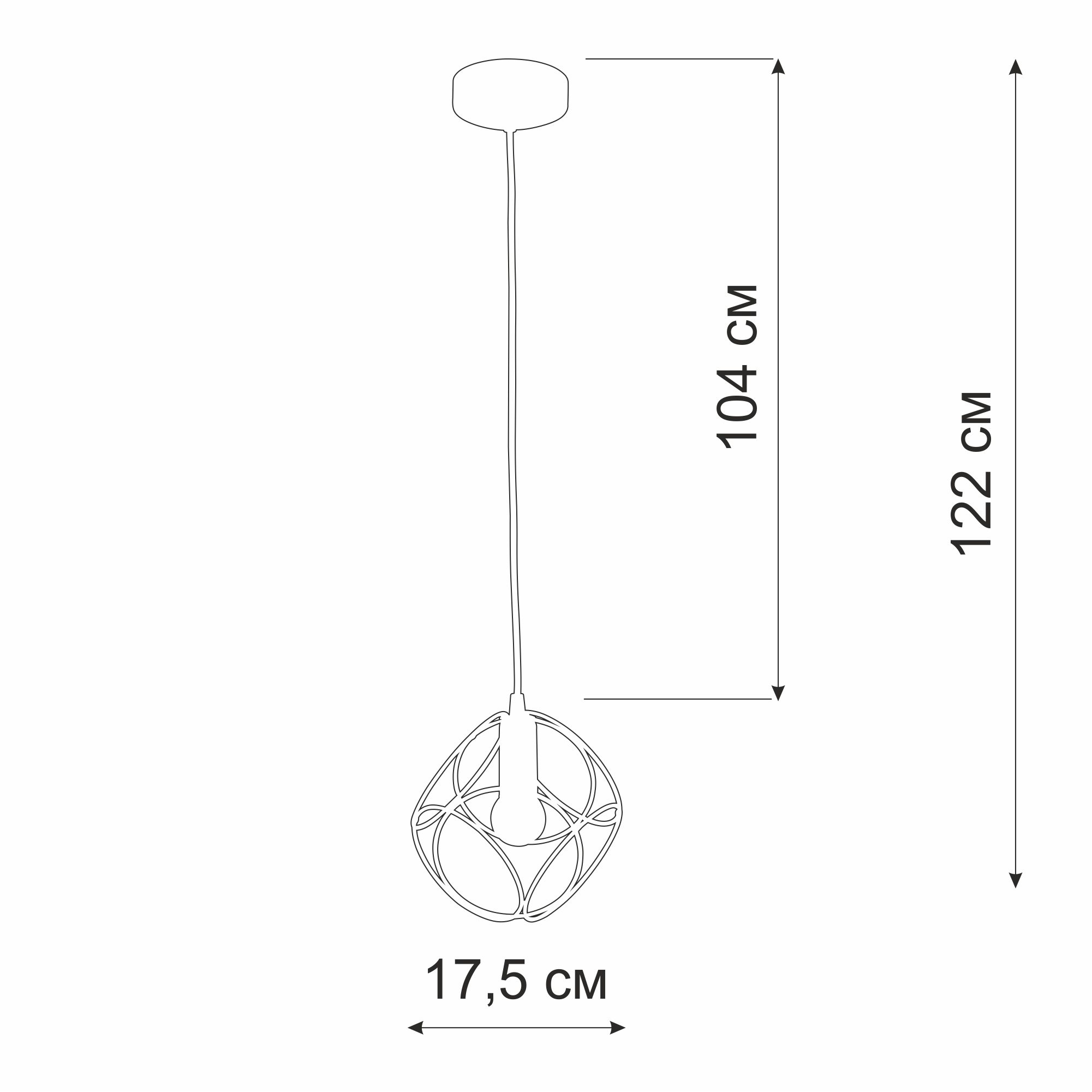 Vitaluce Снежана — подвесная люстра в стиле лофт с регулировкой высоты 89697129 STLM-0079812 - Вид №9