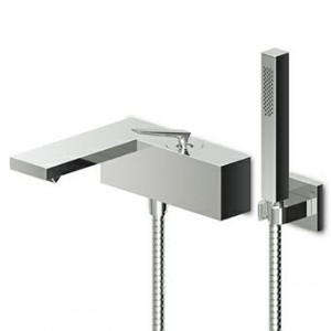ZHI525 Смеситель ванна-душ внешний однорычажный с переключателем, аэратором, душевым комплектом. Zucchetti Him