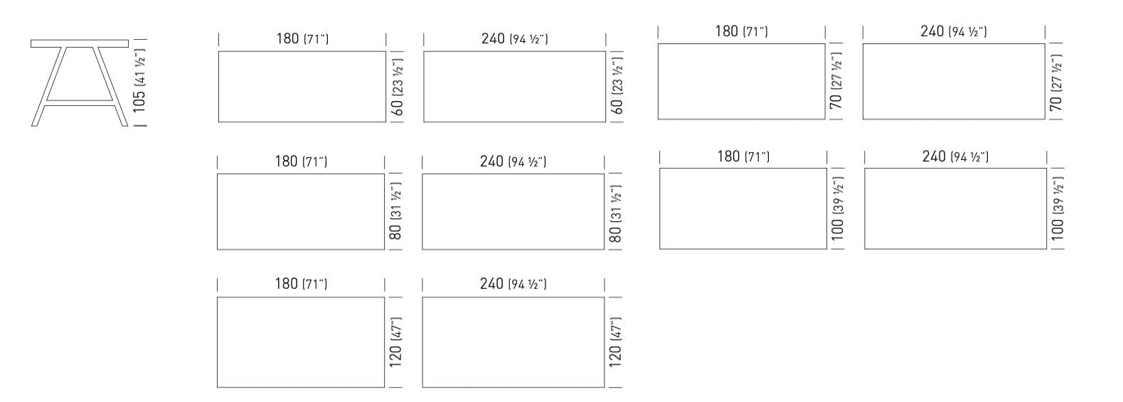 Высокий прямоугольный стол из ламината GABER Surfy 2027 ARCH-00047243 - Вид №2
