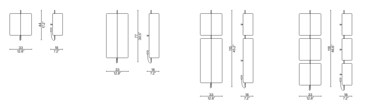 Ткань настенный светильник CASSINA 3TO9 ARCH-00077560 - Вид №2
