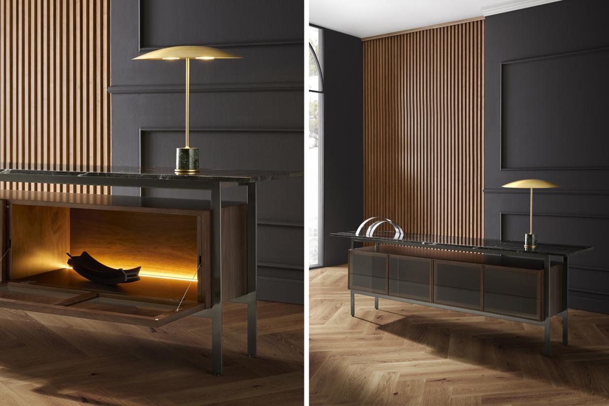 095686 Комод стеклянные двери Punt Mobles Chicago Santreyd - Вид №4