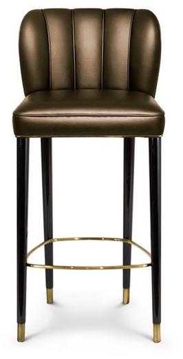 BRABBU Высокий табурет, обитый экокожей, со спинкой Dalyan sun-id-1347912 - Вид №1