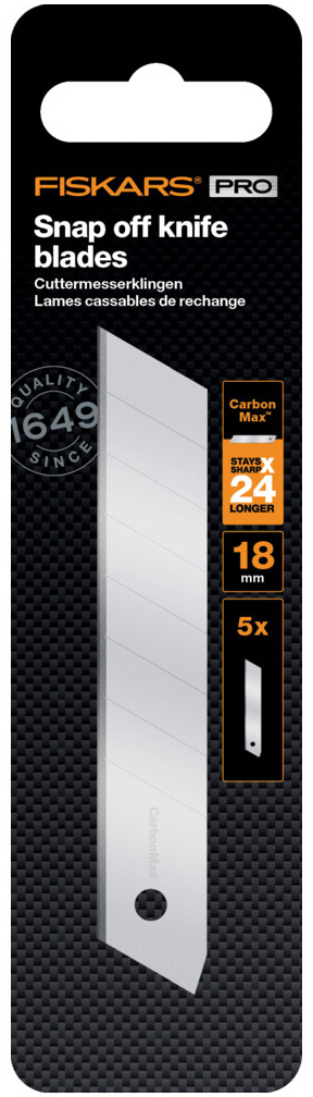 98275631 Лезвие для строительного ножа Carbonmax 1027232 18 мм 5 шт STLM-0617151 FISKARS