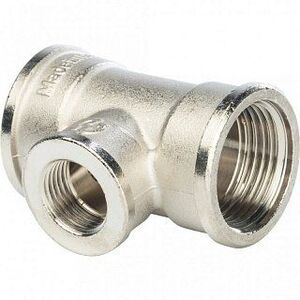 Тройник переходной ВР 1х1/2х1" никель STOUT