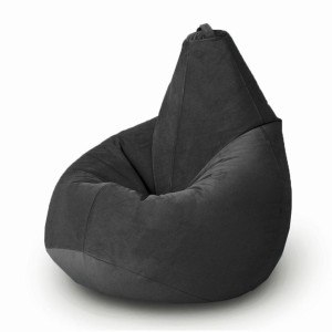 90662833 Мягкое кресло-мешок bs_471 XXL Миди, велюр, черный STLM-0328084 MYPUFF