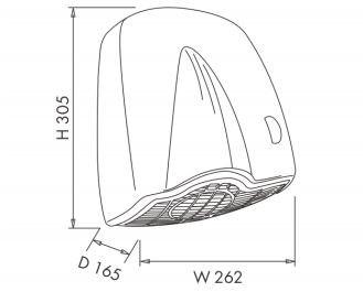 Saniline Автоматическая электрическая сушилка для рук из абс  Mp405n  - Вид №1