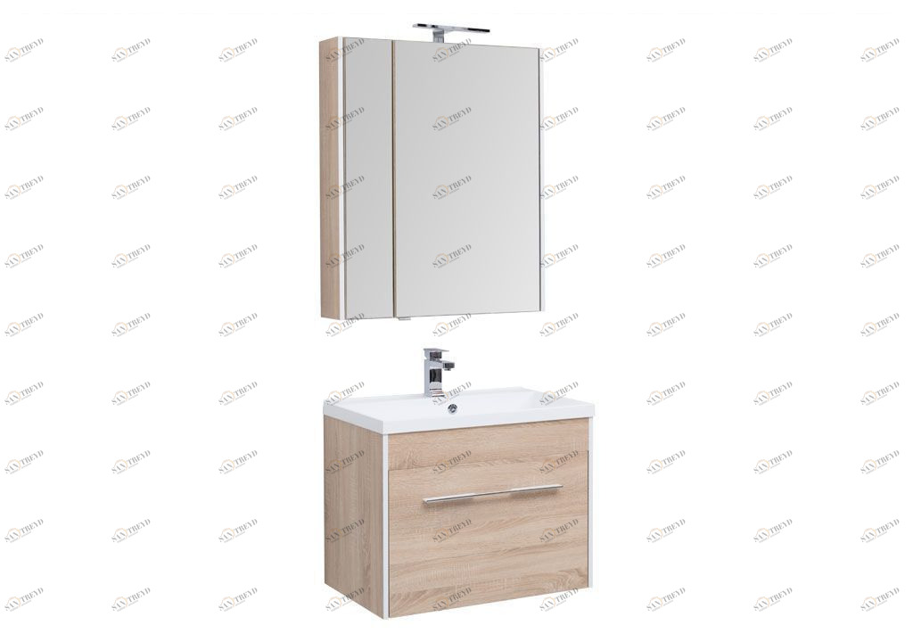 Мебель для ванной Aquanet Августа 75 дуб сонома 00225247