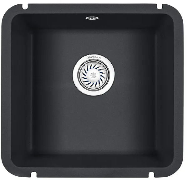 3801, ШВАРЦ (чёрный металлик), кухонная мойка, кварц