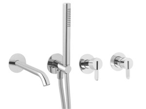 Встраиваемый смеситель для душа с 4 отверстиями и ручным душем