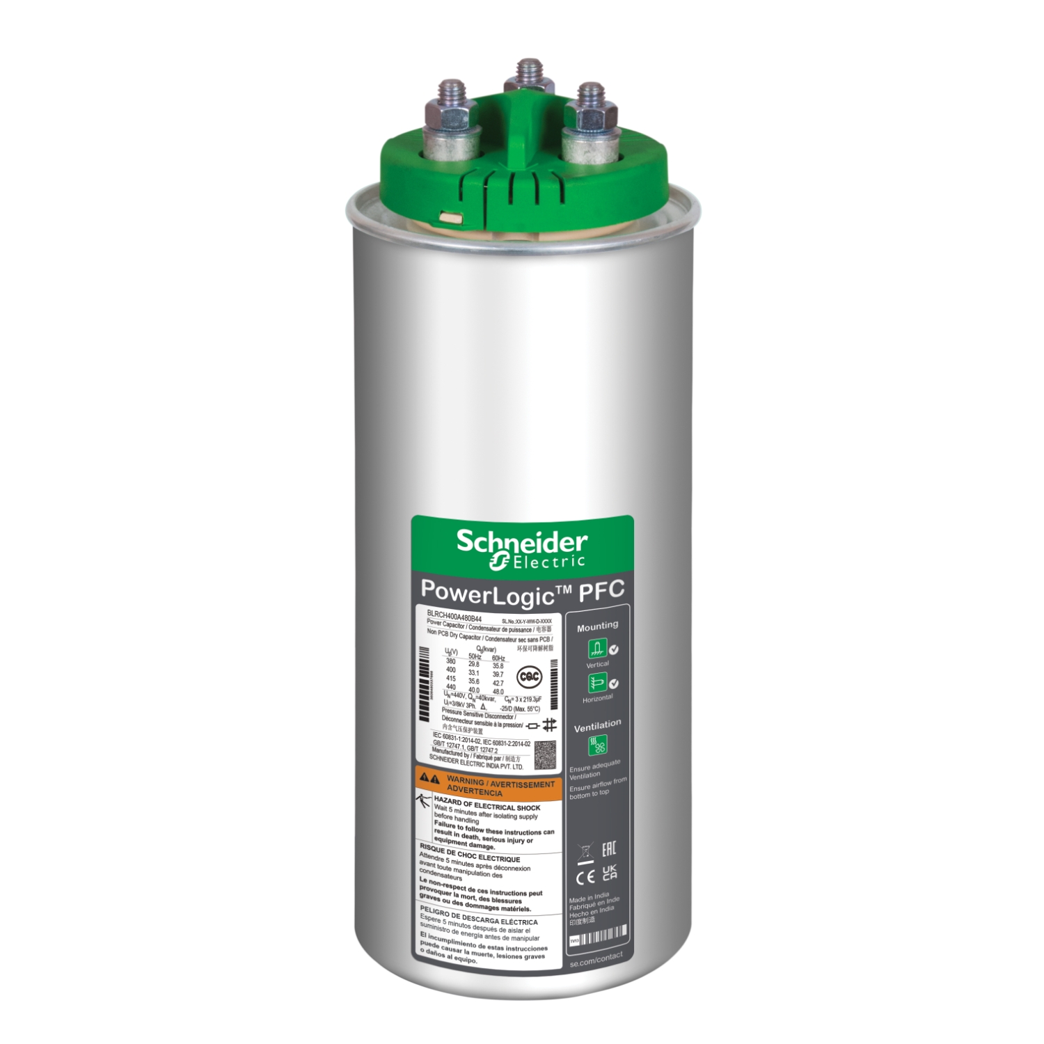 BLRCH417A500B40 Конденсатор VarPlus Can 41,7 кВАр 400В Schneider Electric PowerLogic 
