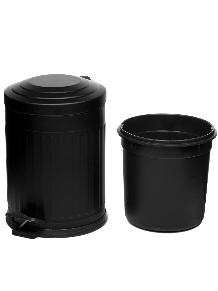 Вёдра с педалью и крышкой Apus 5L Black NAVAKO 11010 - Вид №2