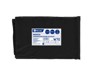 W70 Одноразовые мешки для мусора, 115 x 135 см, вместимость 350 л, 10 шт. в упаковке, ЧЕРНЫЕ, LDPE Merida
