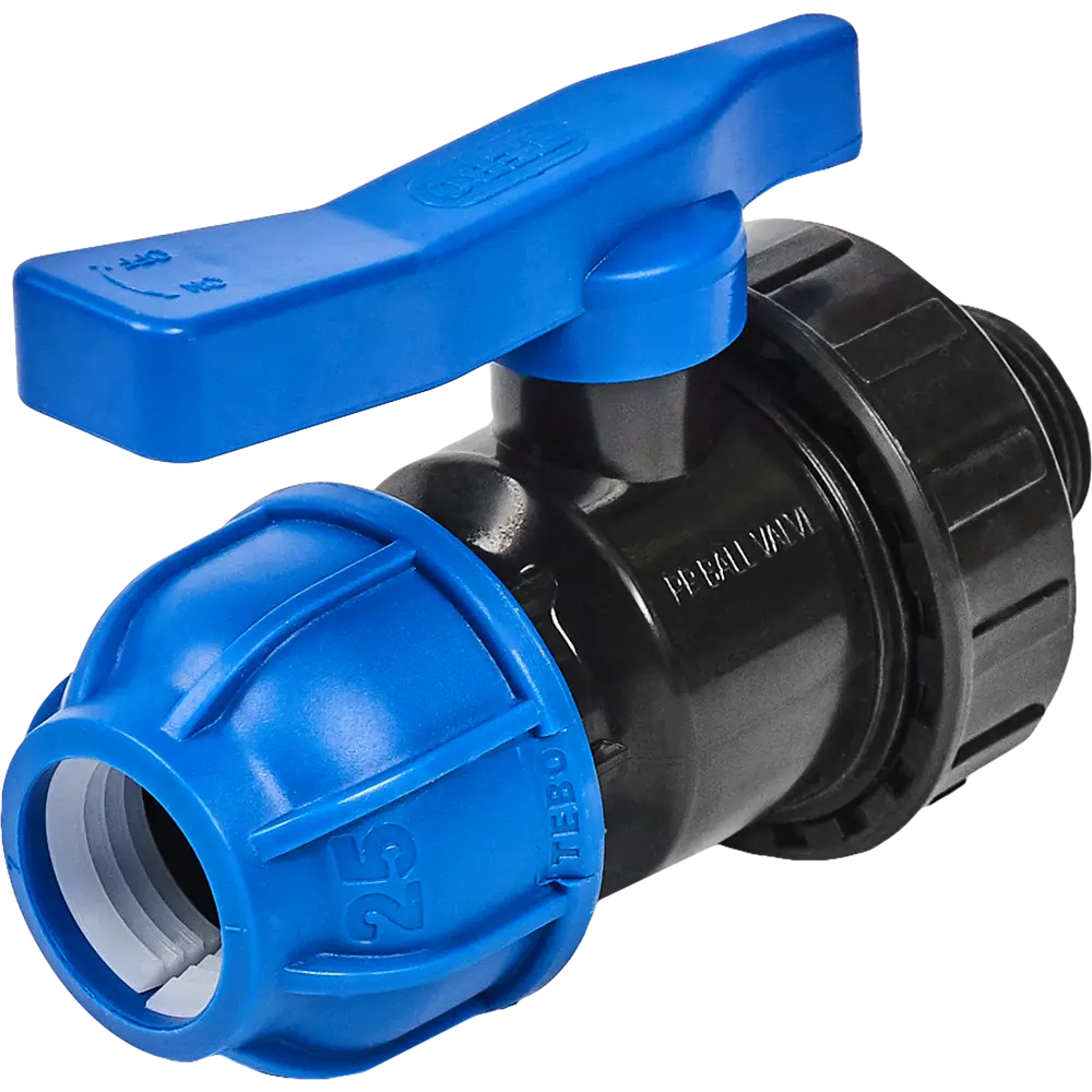 Кран шаровый Santreyd ПНД 25 мм с наружной резьбой 3/4" 82382749 STLM-0026034