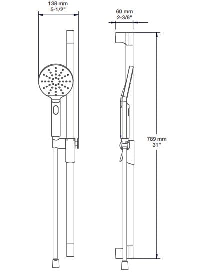 Встраиваемый термостатический набор для ванны с ручным душем BARIL PRO-2915-46 ARCH-00128300 - Вид №4
