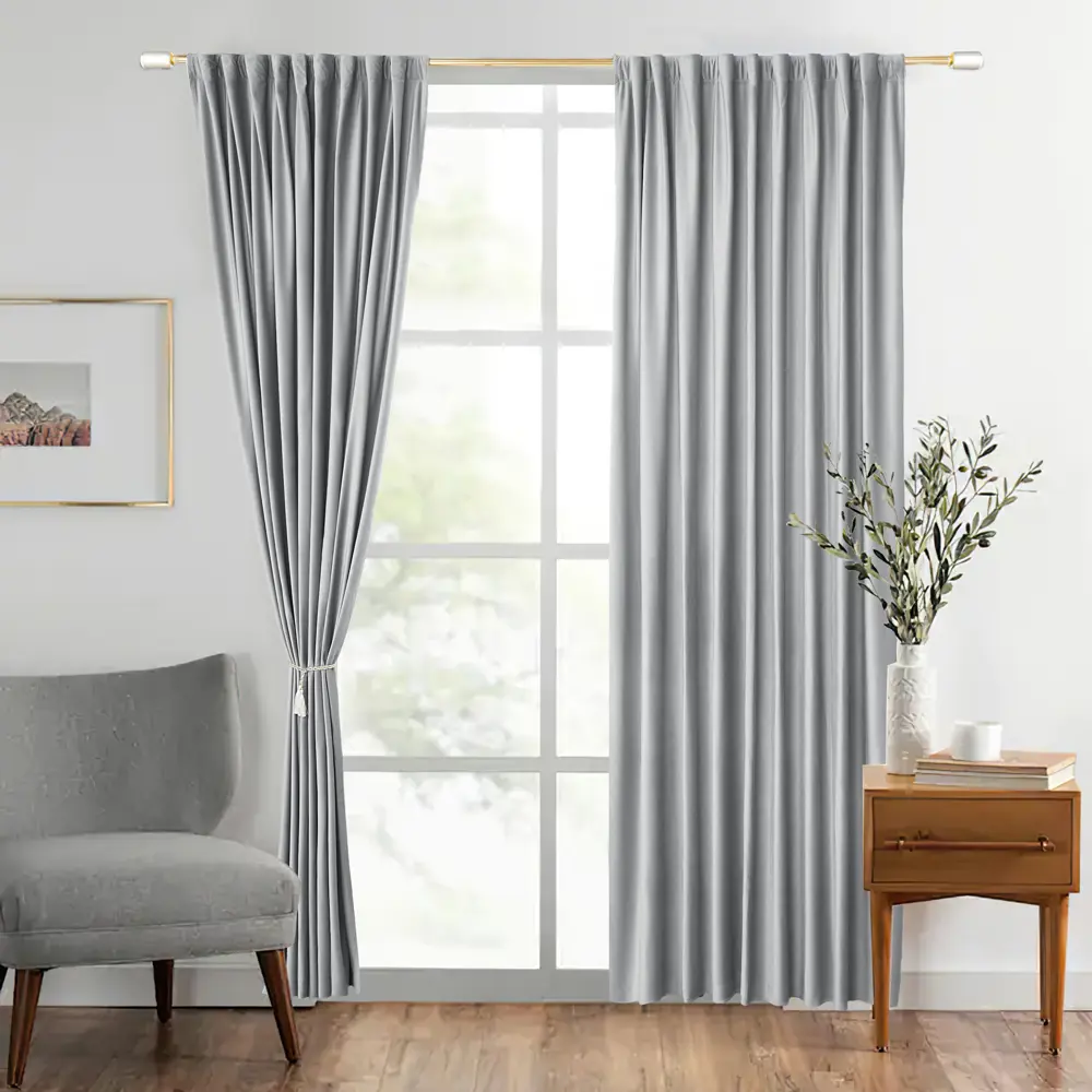 Santreyd Velvet - бархатная ткань для штор серого цвета 280 см 89353512 STLM-1510626 - Вид №2