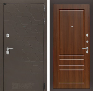 90726079 Дверь входная Смоки 205х96см правая орех бренди STLM-0357286 LABIRINTDOORS