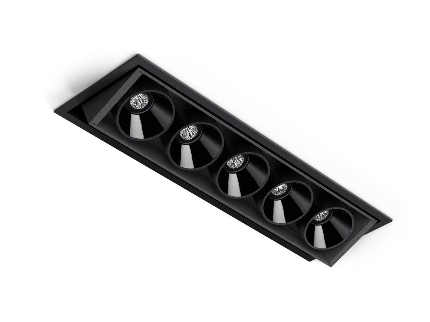 Алюминиевый встраиваемый поворотный многолучевой прожектор Arkoslight Black Foster ARCH-00028548 - Вид №1