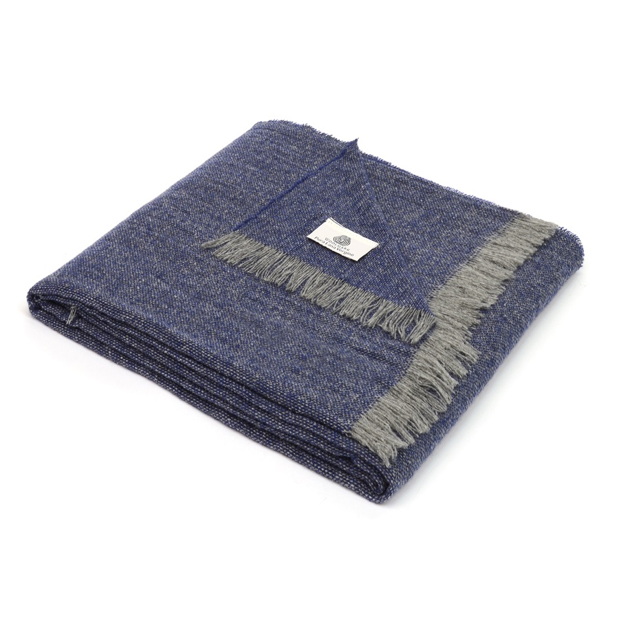 Плед Era Blend, 130х180 см, сине-серый MARZOTTO ERABLEND1640 - Вид №1