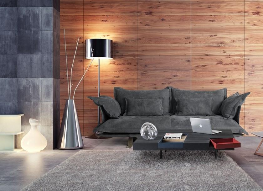 ALBEDO Низкий прямоугольный журнальный столик из лиственницы  Ny120lb  - Вид №3