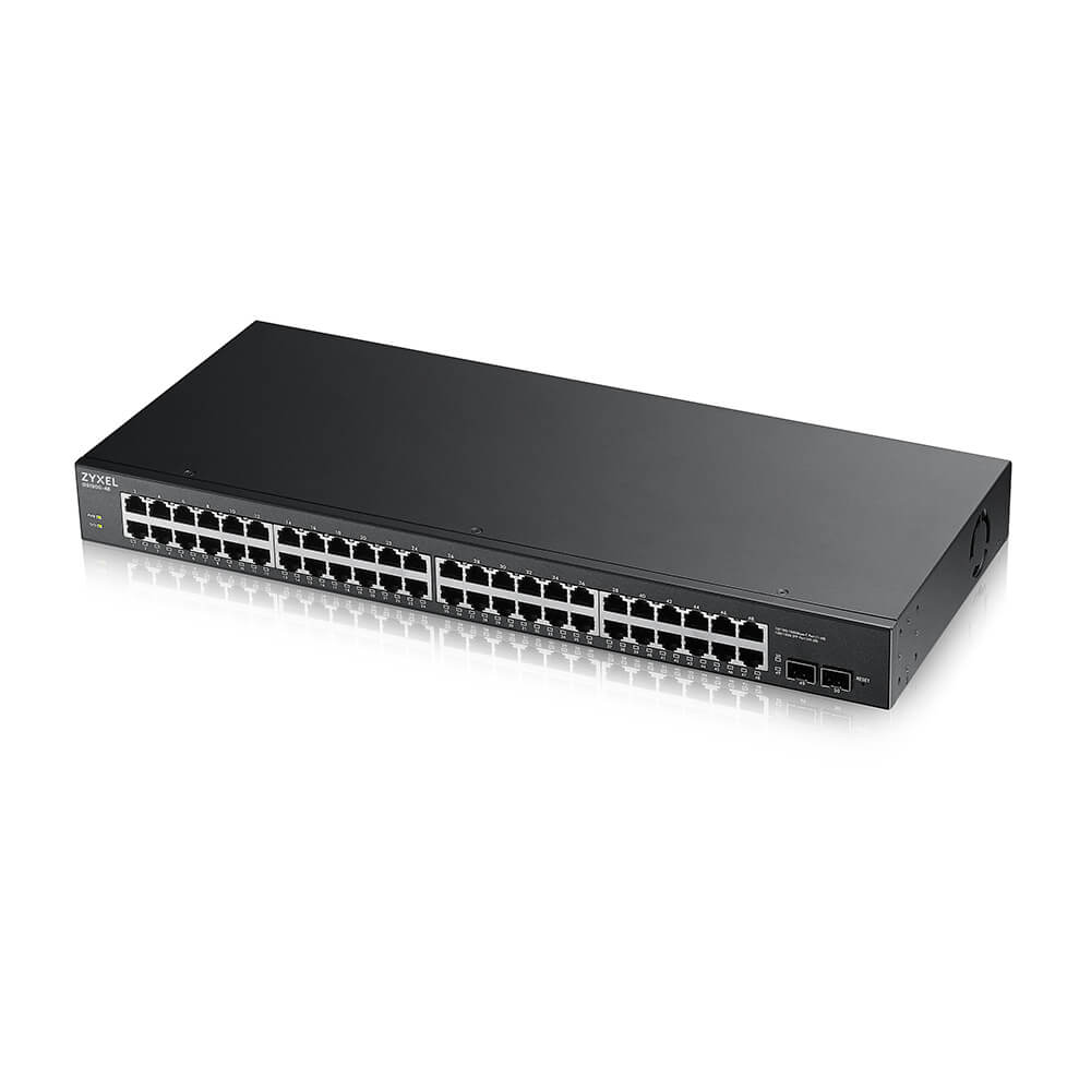 GS1900-48-EU0101F gs1900-48 48-port web-managed gigabit switch with 2 sfp slots ZyXEL Santreyd  - Вид №2