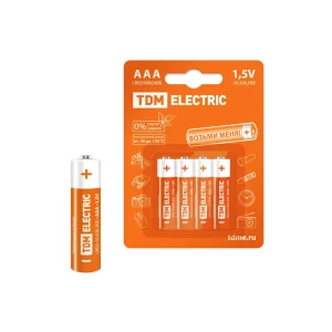 91594303 Батарейка Tdm electric LR03 AAA алкалиновая 4 шт. STLM-1109799