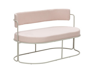 2-местный садовый диван из ткани со спинкой